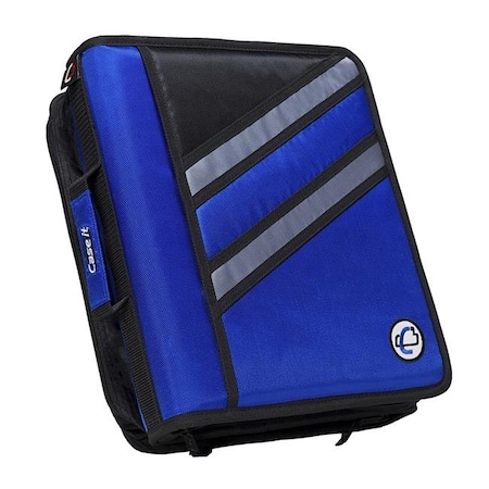 Case-It Case-It 1590372 The Z Zippered Binder; D-Ring; 1.5 in. - Blue 1590372